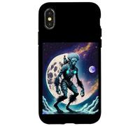 Carcasa para iPhone X/XS Wild Wendigo Skinwalker in Space Illustration Graphic Design
