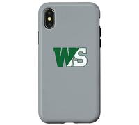Carcasa para iPhone X/XS William Smith College Heron's WS Monograma Logo - HWSC