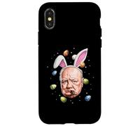 Carcasa para iPhone X/XS Winston Churchill - Huevos de Conejo británicos con Orejas de Conejo