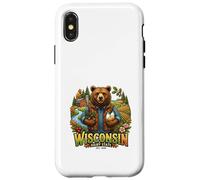 Carcasa para iPhone X/XS Wisconsin Granja Oso Campo Naturaleza Cosecha