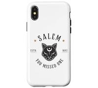Carcasa para iPhone X/XS Witchy Salem Halloween Mujeres 1692 Bruja mística del Gato