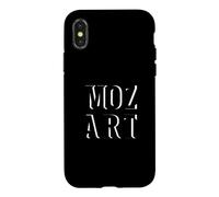 Carcasa para iPhone X/XS Wolfgang Amadeus Mozart Retrato Letras