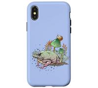 Carcasa para iPhone X/XS Womens Girls Cottagecore Magical Frog Toad Snail Goblincore