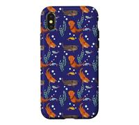 Carcasa para iPhone X/XS Womens Girls Kids Pattern Sea Otter Lover
