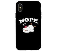 Carcasa para iPhone X/XS Womens Kids Boys Funny Hen Kawaii Nope Chicken Lover