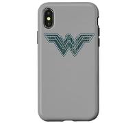Carcasa para iPhone X/XS Wonder Woman Movie Blue and Gold Geometric Pattern Logo