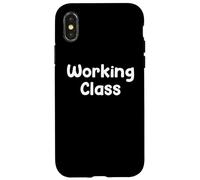 Carcasa para iPhone X/XS Working Class Blue Collar Work Ethic Saying Design