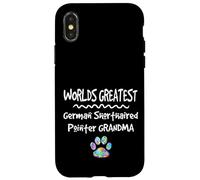 Carcasa para iPhone X/XS Worlds Greatest German Puntero de Pelo Corto Abuela Perro Pata