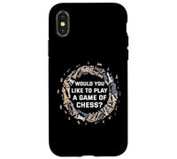 Carcasa para iPhone X/XS «Would You Like to Play a Game of Chess».