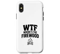 Carcasa para iPhone X/XS WTF ¿Dónde está la leña Hilarante Humor de Camping