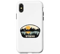 Carcasa para iPhone X/XS Wyoming Design, WY Recuerdo de Vacaciones