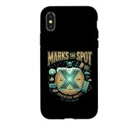 Carcasa para iPhone X/XS X Marks The Spot Adventure Espera Tesoro Digital náutico