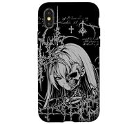 Carcasa para iPhone X/XS Y2K Grunge Anime Goth Alt Sigilism Japanese Zombie Graphic