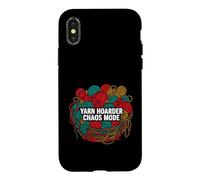 Carcasa para iPhone X/XS Yarn Hoarder Chaos Mode Funny Knitting Crochet