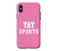 Carcasa para iPhone X/XS Yay Sports Team Go Sports Ball Football Cheer Mom Baseball