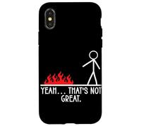 Carcasa para iPhone X/XS Yeah Thats Not Great Stick Figure Funny Sarcástico Broma Humor