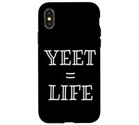 Carcasa para iPhone X/XS Yeet Equals Life - Funny Gamer YEET Meme For Yeeting Yeets