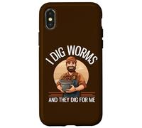Carcasa para iPhone X/XS Yo cavo Gusanos y Cavan para mí Funny Worm Farming