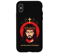 Carcasa para iPhone X/XS Yo Soy La Luz del Mundo Juan 8:12 Jesús Versículo Bíblico Arte
