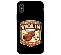 Carcasa para iPhone X/XS Yo toco el violín eso es lo Que Hago Profesor Violinista Vintage