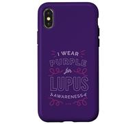 Carcasa para iPhone X/XS YO Uso Morado para Lupus Conciencia SLE Meme