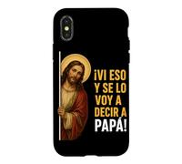 Carcasa para iPhone X/XS Yo Vi Eso Jesús Divertido Cristiano Español Humor Cristianos