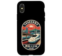 Carcasa para iPhone X/XS Yokohama Japón Retro Shinkansen City Skyline Kanji Souvenir