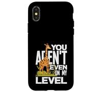 Carcasa para iPhone X/XS You Arent Even On My Level Funny Tall Giraffe Juego de Palabras sarcástico