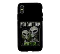 Carcasa para iPhone X/XS You Can't Trip with Us Funny Alien Retro Vintage UFO Graphic