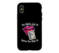 Carcasa para iPhone X/XS You Gotta Lick It Before You Stick It Funny Adult Joke