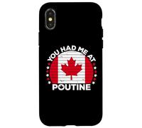 Carcasa para iPhone X/XS You Had Me At Poutine Canadian Fries Canada Flag Home Pride