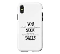 Carcasa para iPhone X/XS You Suck Balls Coworker Leaving Work Will Suck Without You