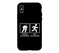 Carcasa para iPhone X/XS Your Husband vs. My Hubby - Funny Marathon Running Design