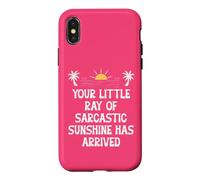 Carcasa para iPhone X/XS Your Little Ray Sarcastic Sunshine Has Arrived Funny Summer