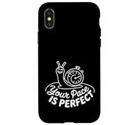 Carcasa para iPhone X/XS Your Pace Is Fomentar el Progreso rápido |-