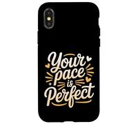 Carcasa para iPhone X/XS Your Pace Is Fomentar el Progreso rápido -