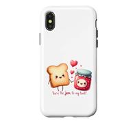 Carcasa para iPhone X/XS You'Re The Jam To My Toast Sweet Food Par