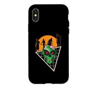 Carcasa para iPhone X/XS Zombie Face Cerebro Halloween Truco o Trato Aterrador Divertido