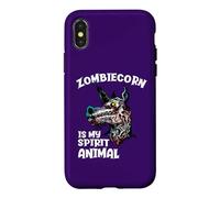 Carcasa para iPhone X/XS Zombiecorn Is My Spirit Animal Zombie Unicornio Halloween