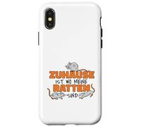 Carcasa para iPhone X/XS Zuhause ist wo Meine Ratten Sind Rattenliebhaber