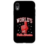Carcasa para iPhone XR #1 Public Librarian World - Gráfico de Dedos de Espuma número uno