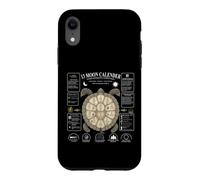 Carcasa para iPhone XR 13 Moon Turtle Lunar Calendario Naturaleza Diseño Shell