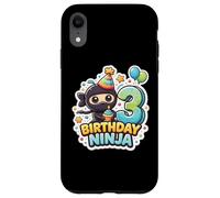 Carcasa para iPhone XR 3 años cumpleaños Ninja Boys 3rd Tercera Fiesta Infantil