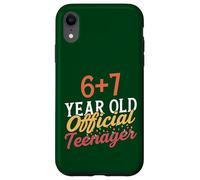Carcasa para iPhone XR 6 7 Meme Diseño de cumpleaños número 13 Ahora Soy Oficialmente un Adolescente