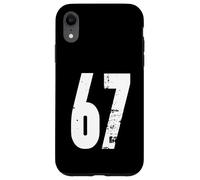 Carcasa para iPhone XR 67 Diseño gráfico de números atrevidos envejecidos