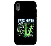 Carcasa para iPhone XR 7º cumpleaños tenía 6 años Ahora Soy 7 Six Seven 67 Space Alien UFO