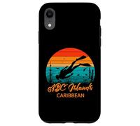 Carcasa para iPhone XR ABC Islands Scuba Diver Retro Atardecer Océano