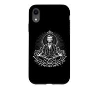 Carcasa para iPhone XR Abraham Lincoln meditando en posición de Loto Zen