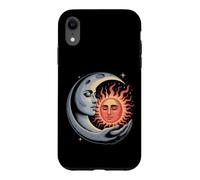 Carcasa para iPhone XR Abrazo Celestial del Sol y la Luna - Arte de armonía cósmica mística