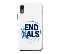 Carcasa para iPhone XR Acabemos con la ELA: Blue Awareness Ribbon aboga por una Madre Fuerte